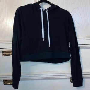 H&M Cropped Black Hoodie